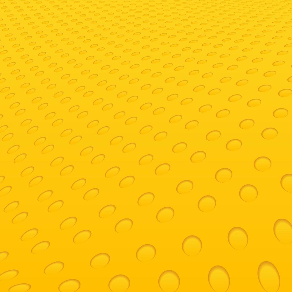 Abstract yellow circles geometric hole pattern wave background and texture. vector