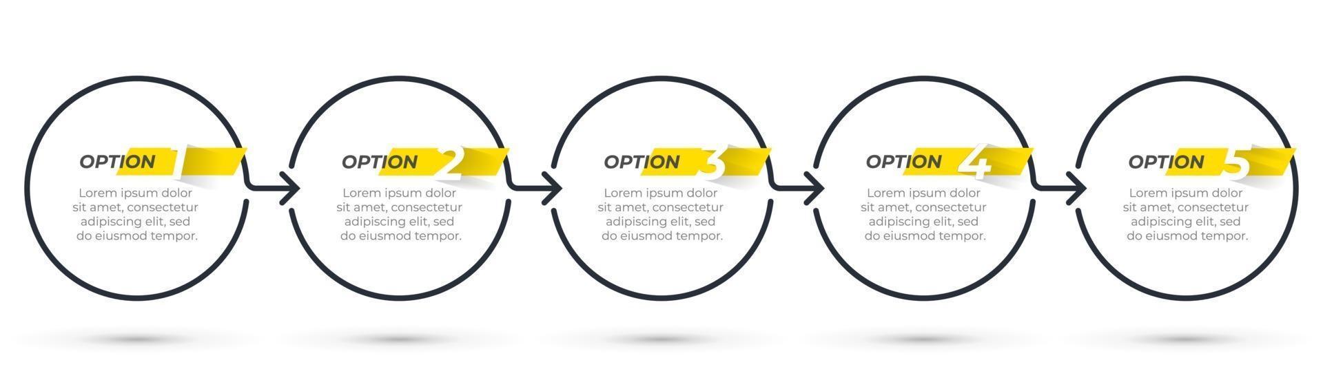 Business infographic template thin line design with icons and 5 options or steps. Vector illustration.