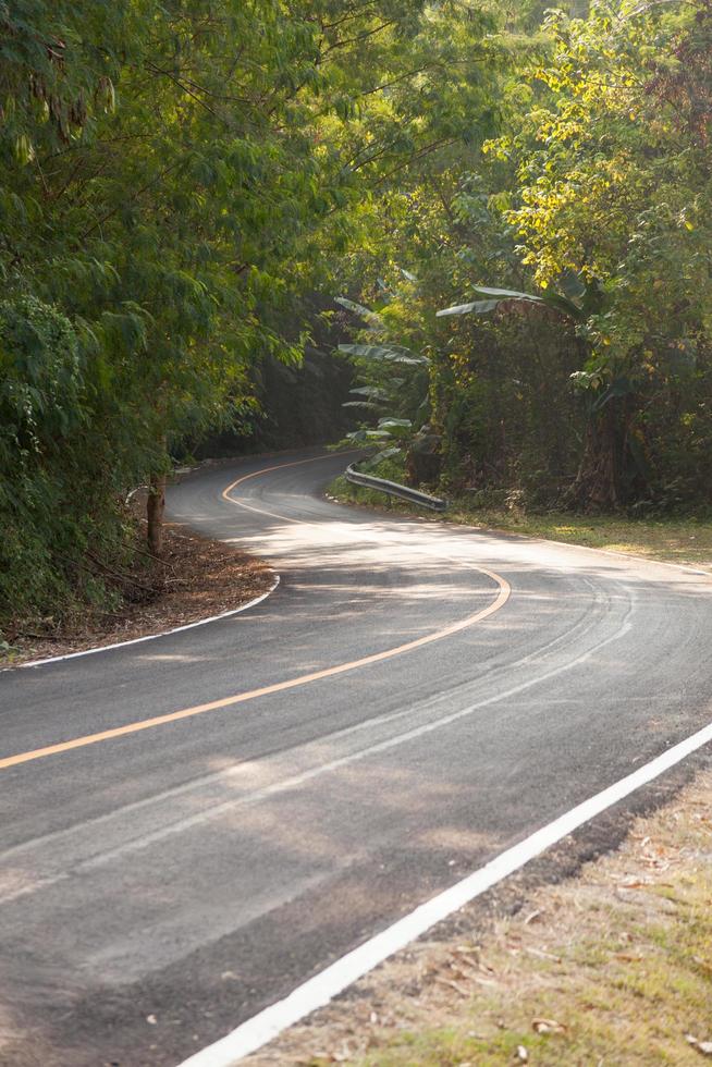 carretera con curvas en tailandia foto