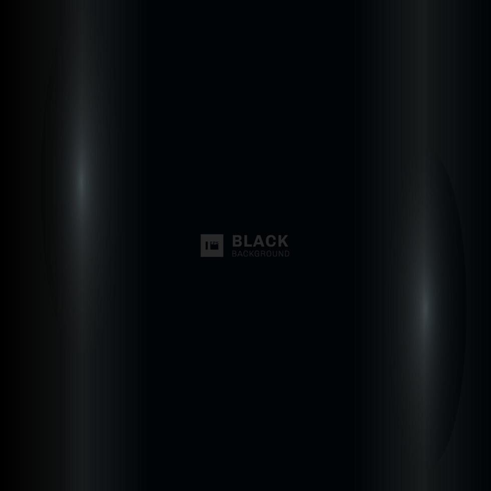 Abstract black gradient background with lighting effect. vector