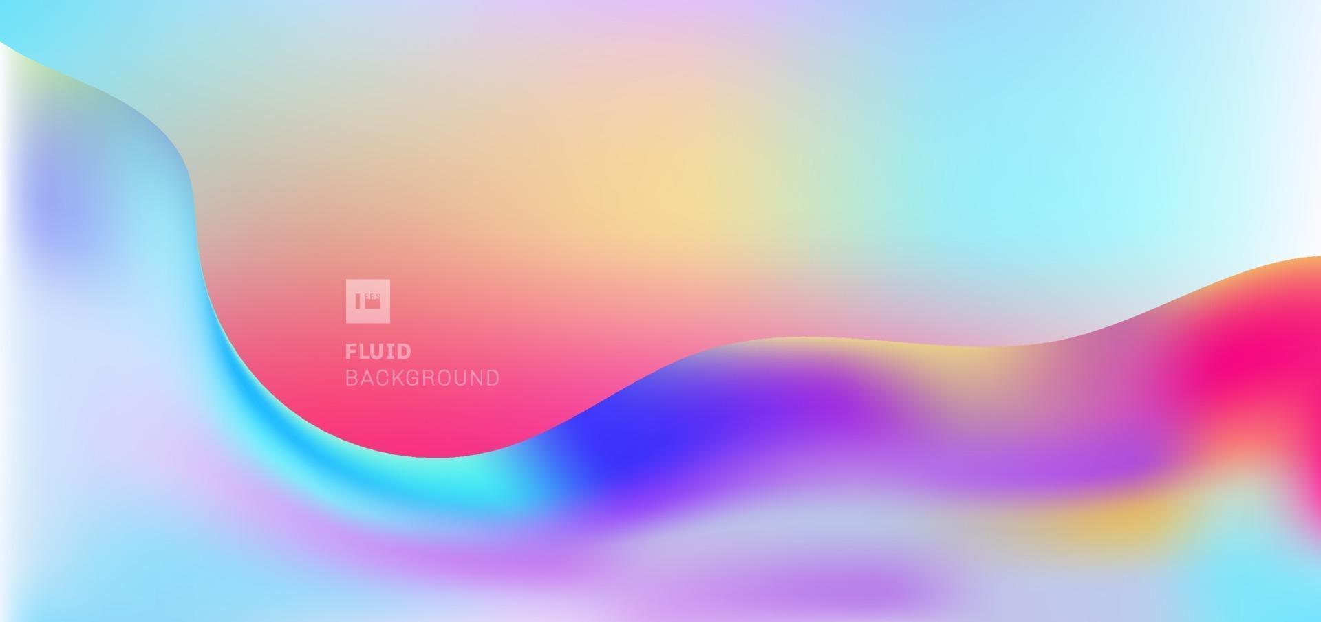 Abstract modern fluid wave shape colorful flowing background. vector