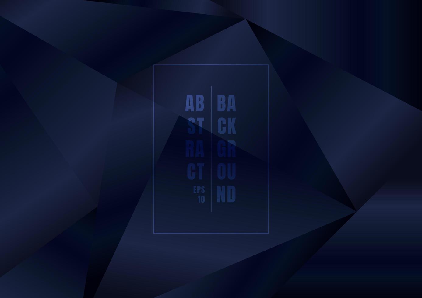 Abstract elegant dark blue glossy low polygon geometric background and texture. vector