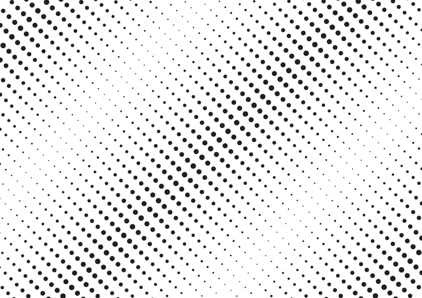 Abstract black diagonal halftone pattern on white background dotted texture. vector