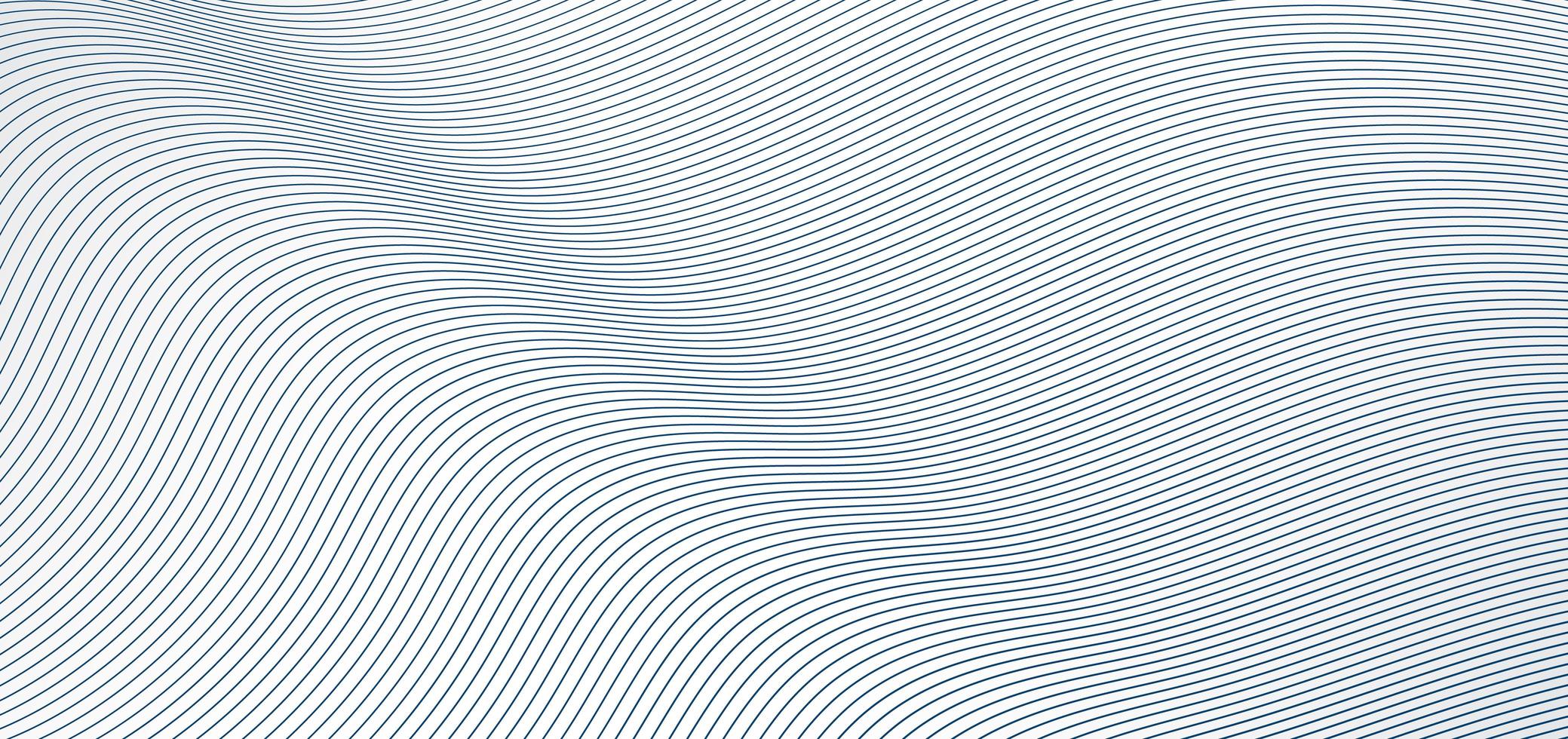 Abstract blue wave lines pattern on white background and texture. vector