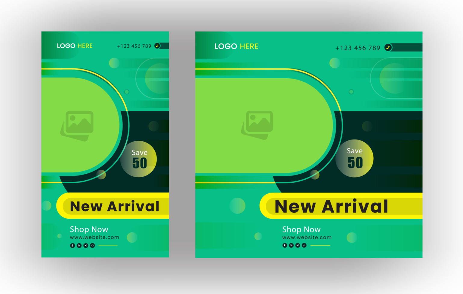 social media post, stories design template set vector