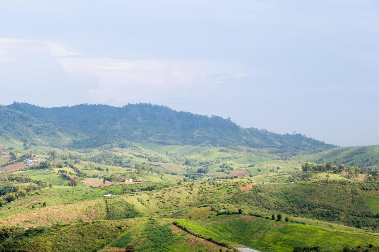 área agrícola en las montañas foto