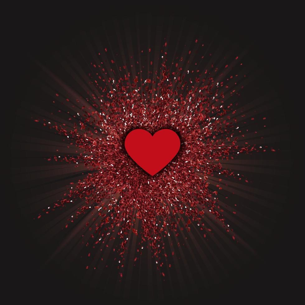 Valentines Day background with glitter burst design 1936891 Vector Art at  Vecteezy