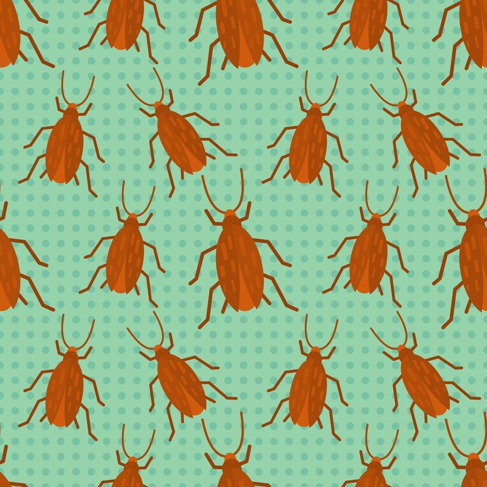 cockroach insect seamless pattern illustration vector