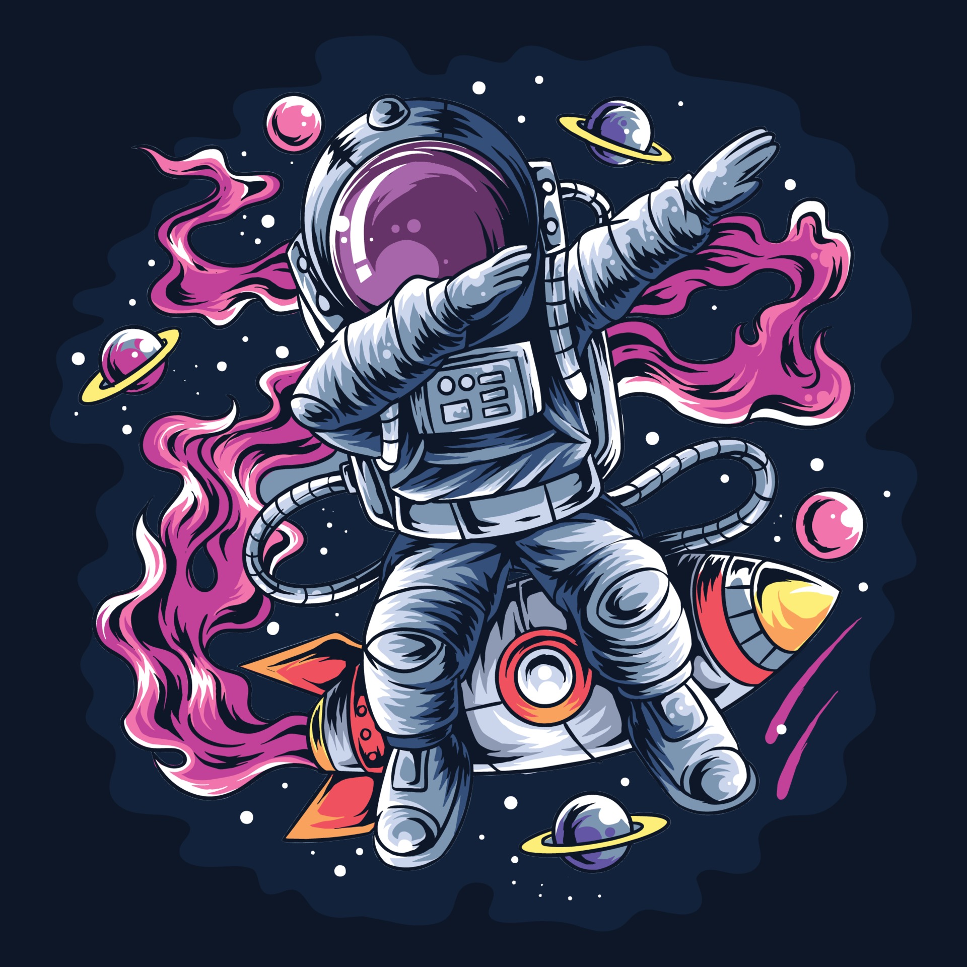 Космонавт графика