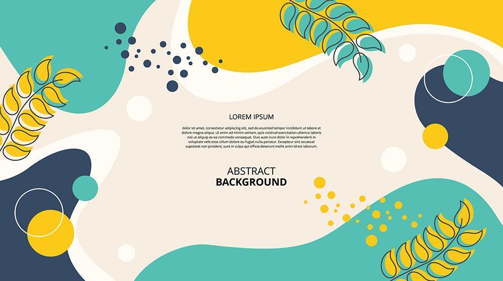 Abstract flat floral fluid shapes background vector