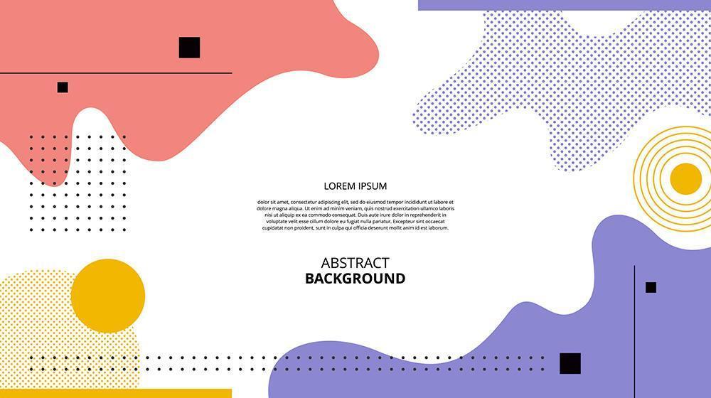 Abstract flat geometric flow shapes background vector