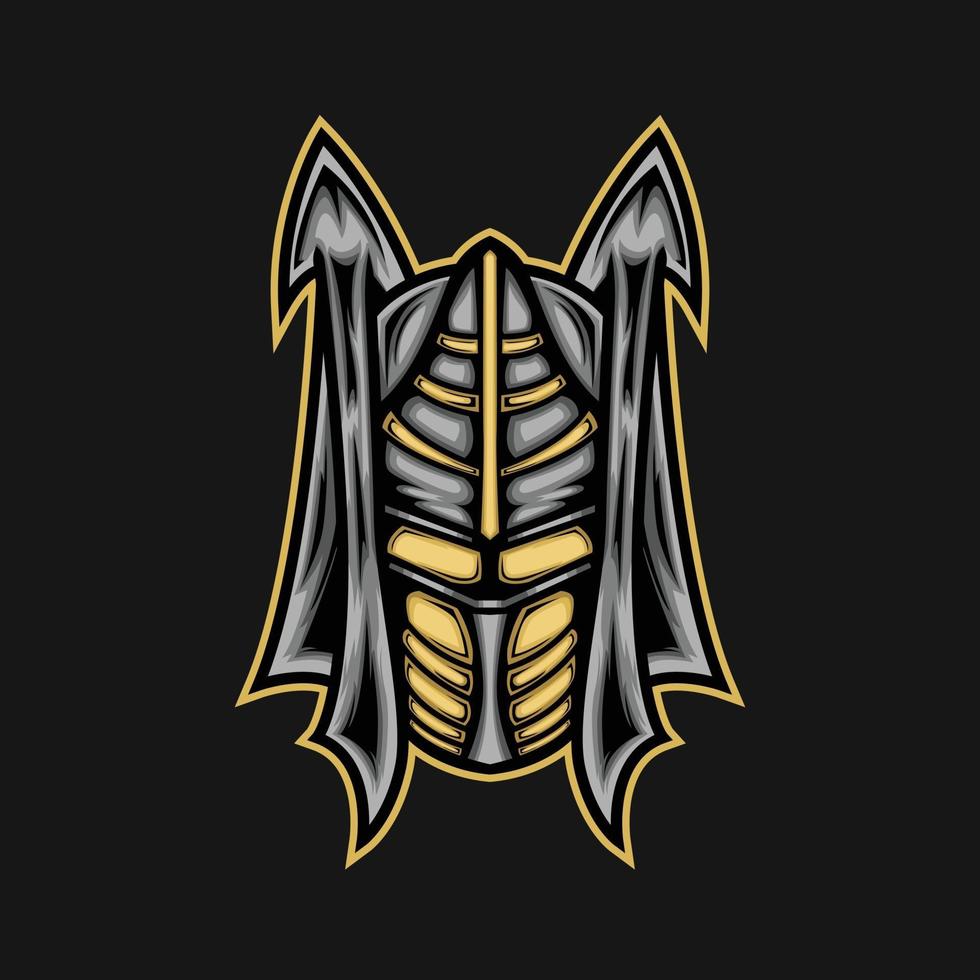 Guardian helmet armor e-sport mascot vector