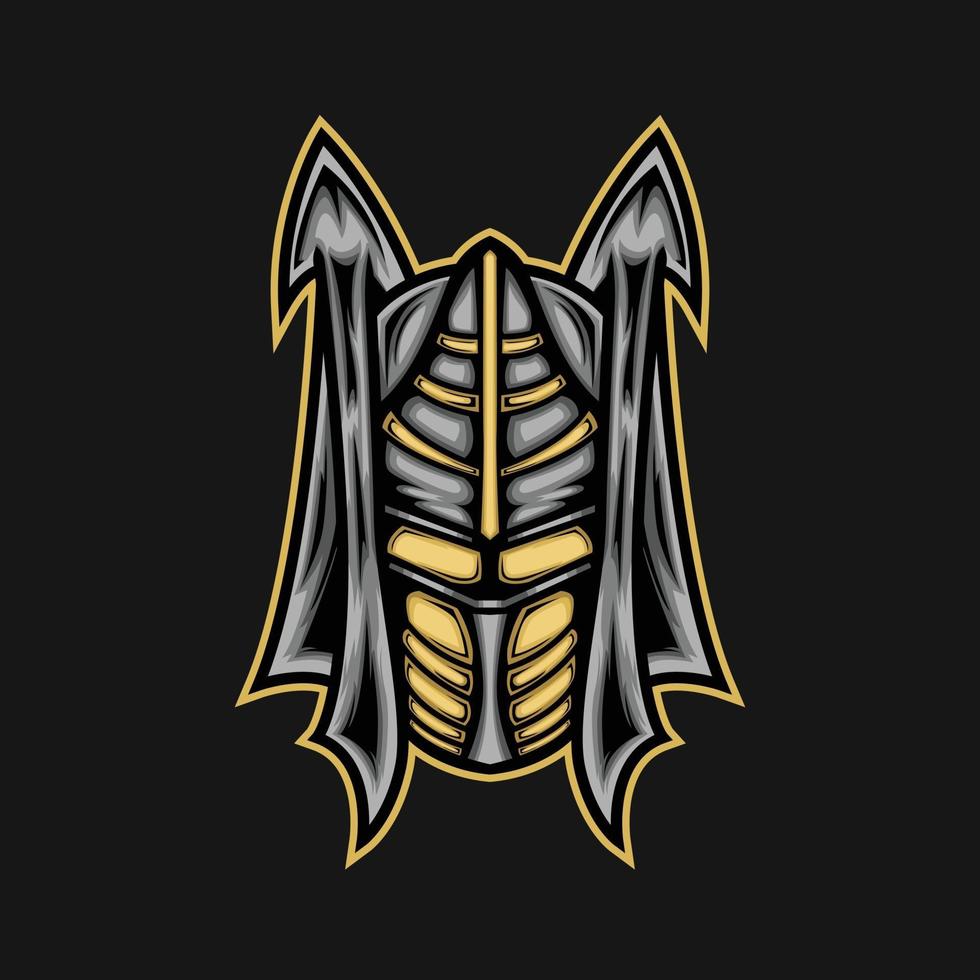 Guardian helmet armor e-sport mascot vector