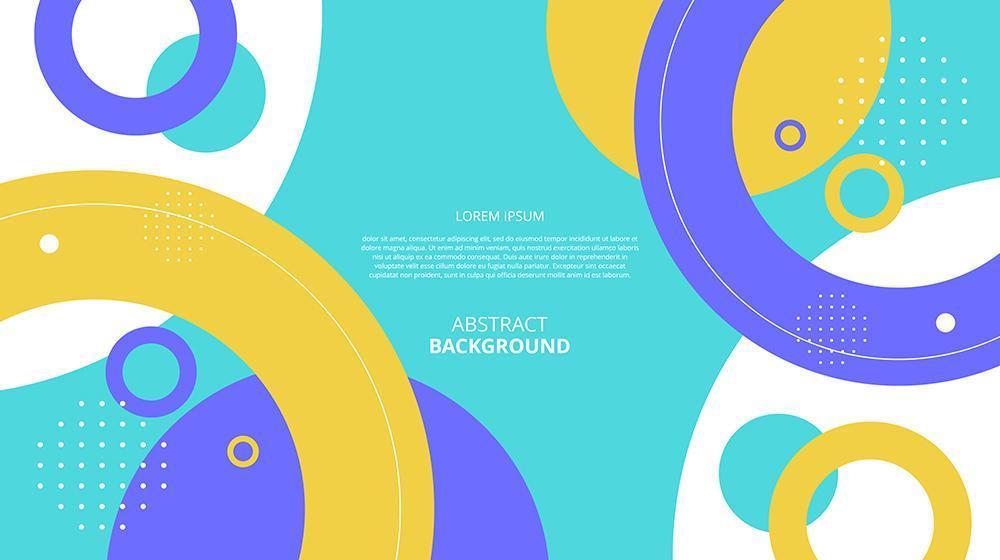 Abstract flat geometric cicle shapes background vector