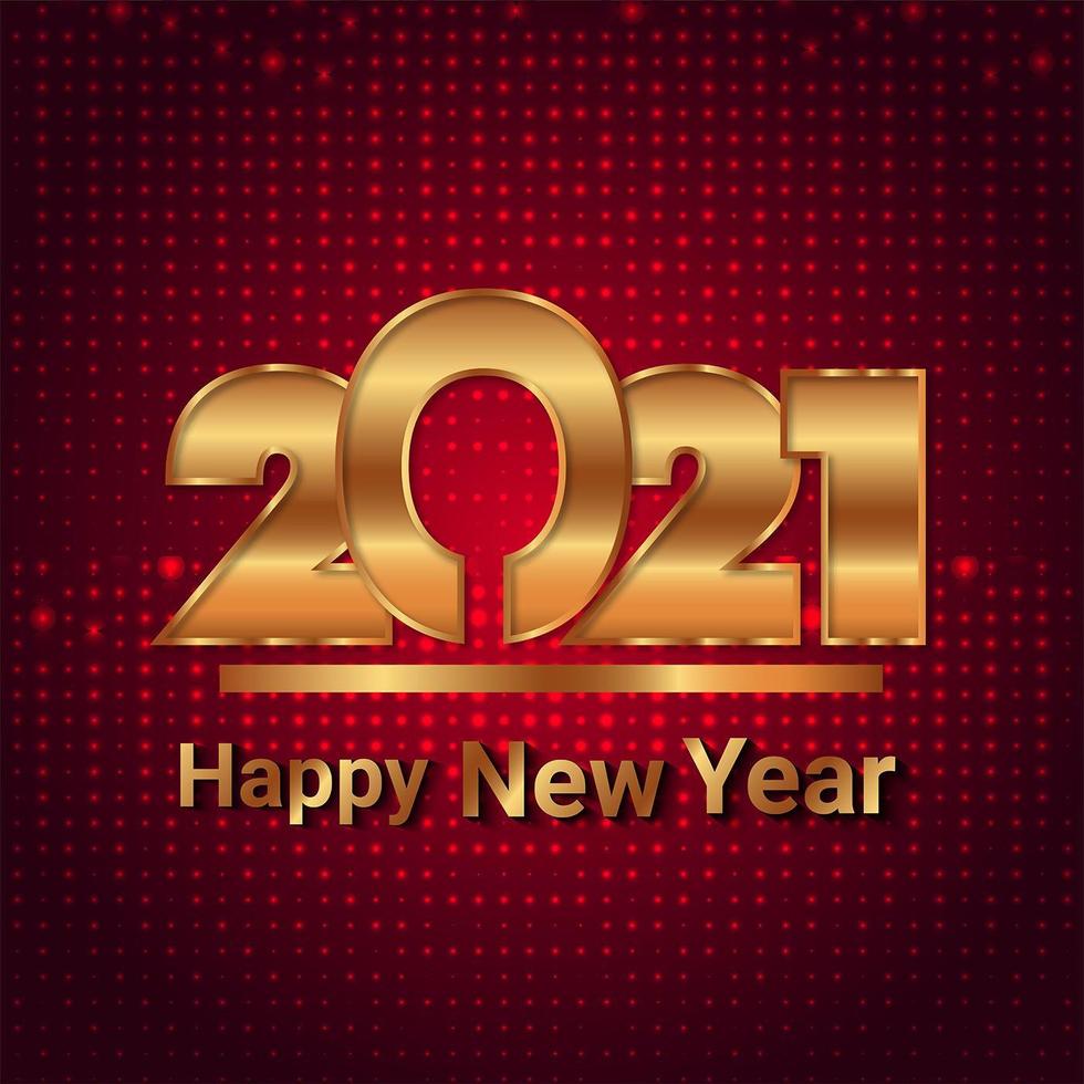 Happy new year 2021 greeting card vector