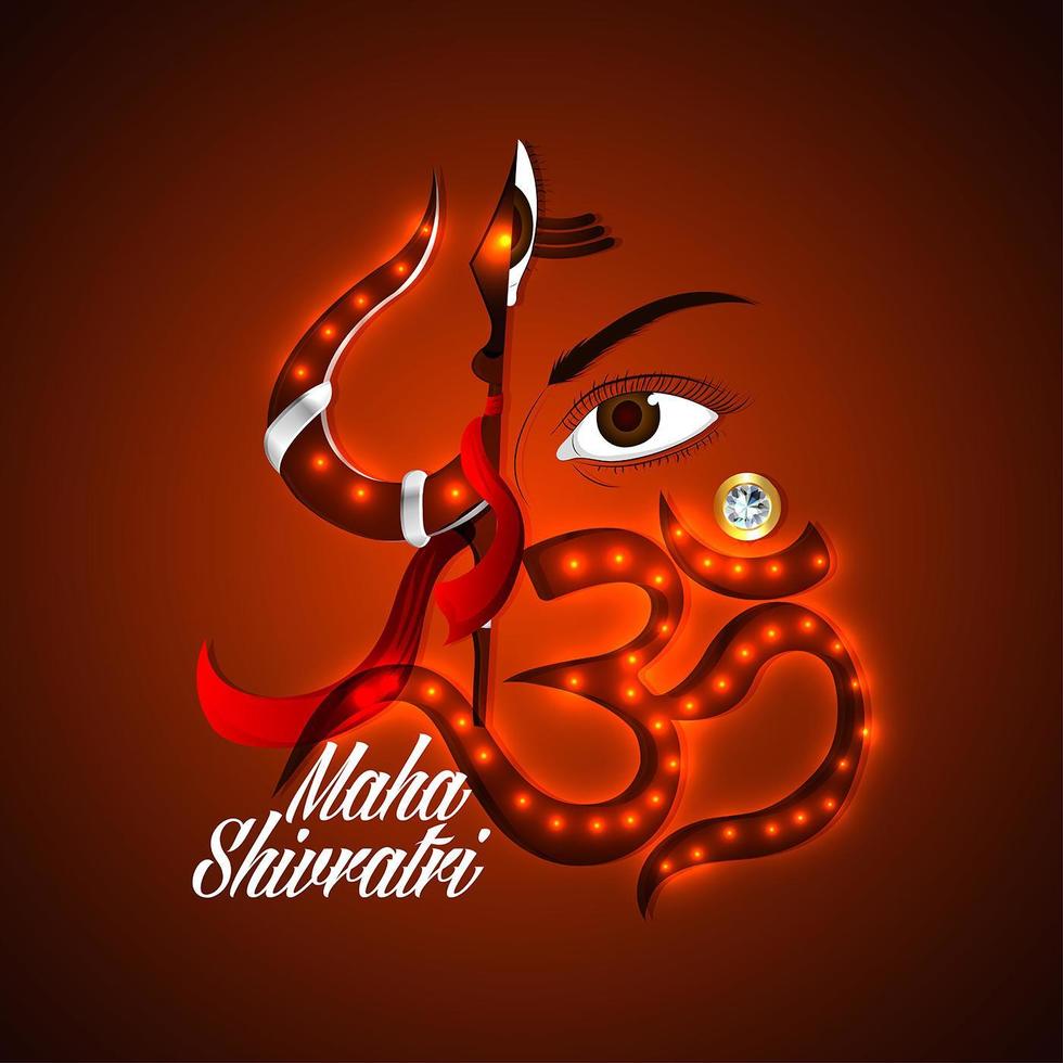 ilustración creativa del señor shiva para mahashivratri vector