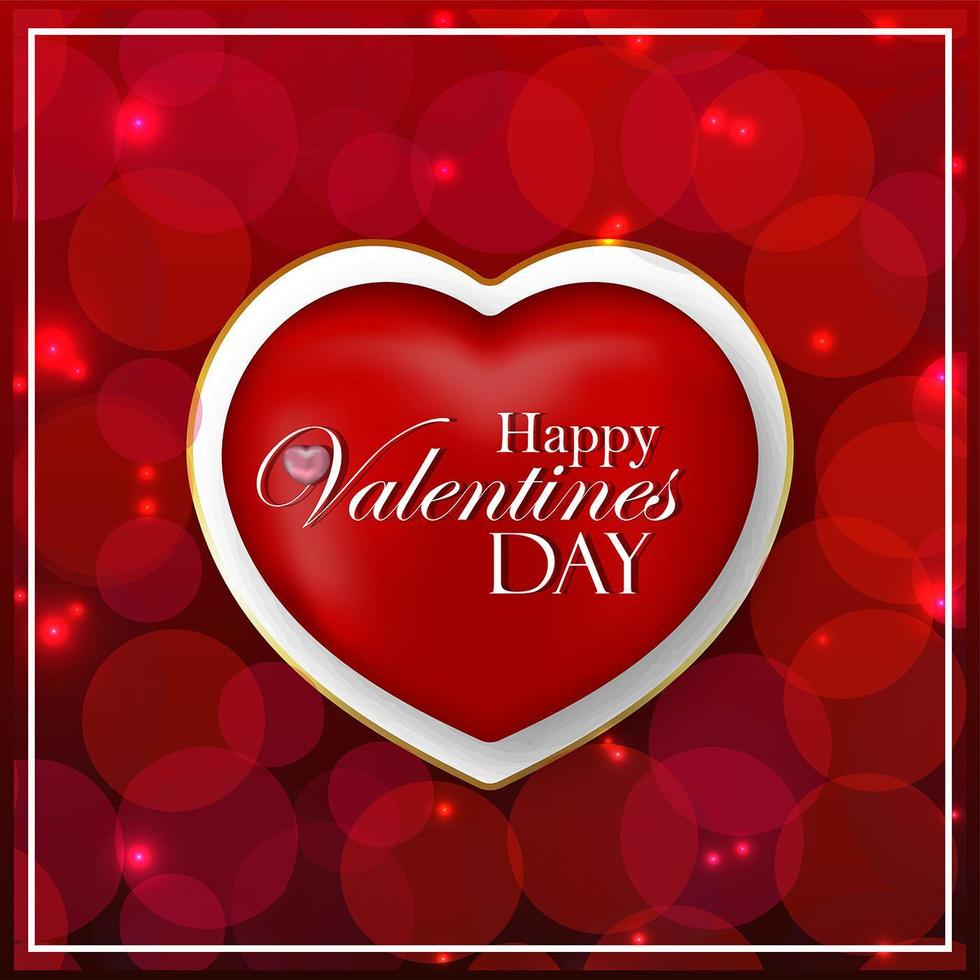 Happy valentine's day background with hearts vector