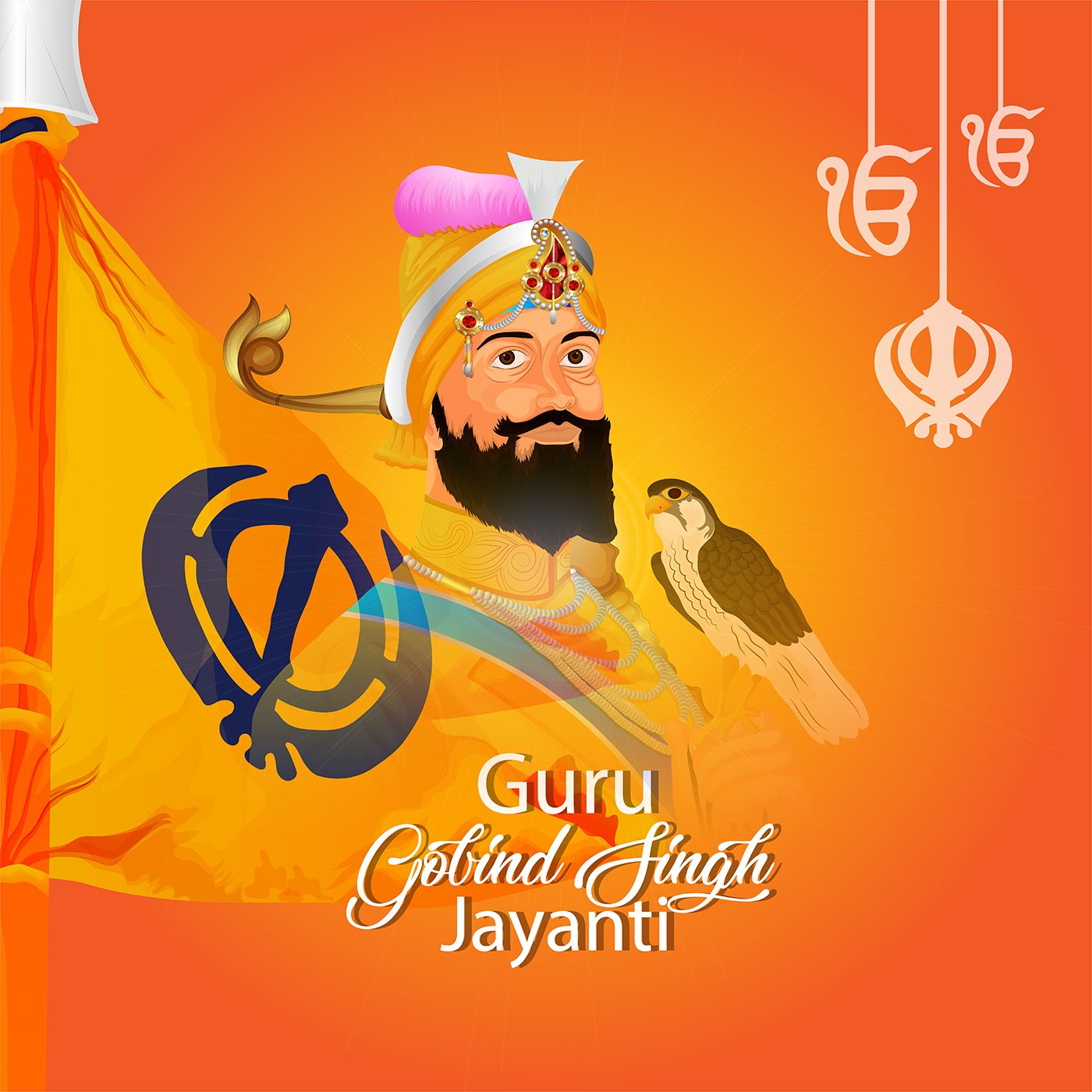 Happy guru gobind singh jayanti celebration 1937173 Vector Art at Vecteezy