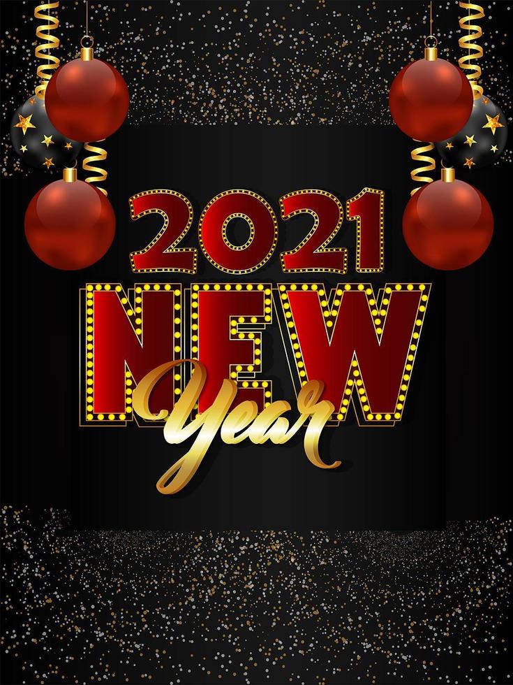 Happy new year party flyer vector