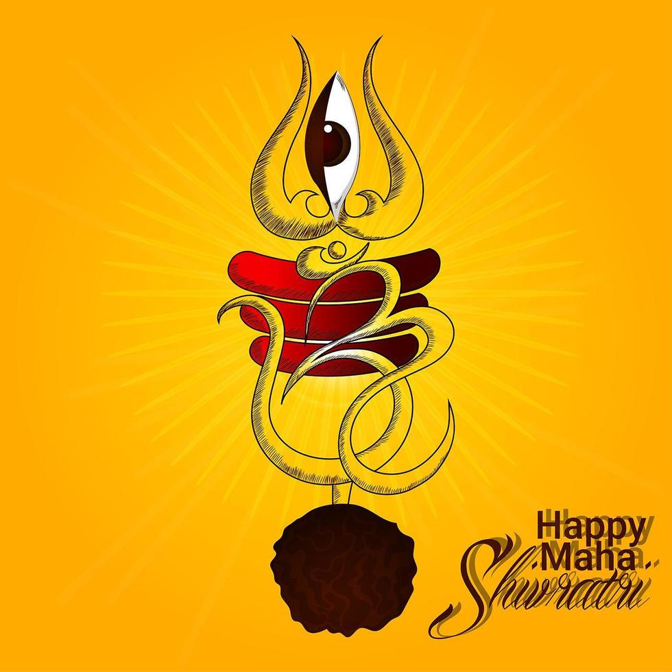 Creative background for happy maha shivratri vector