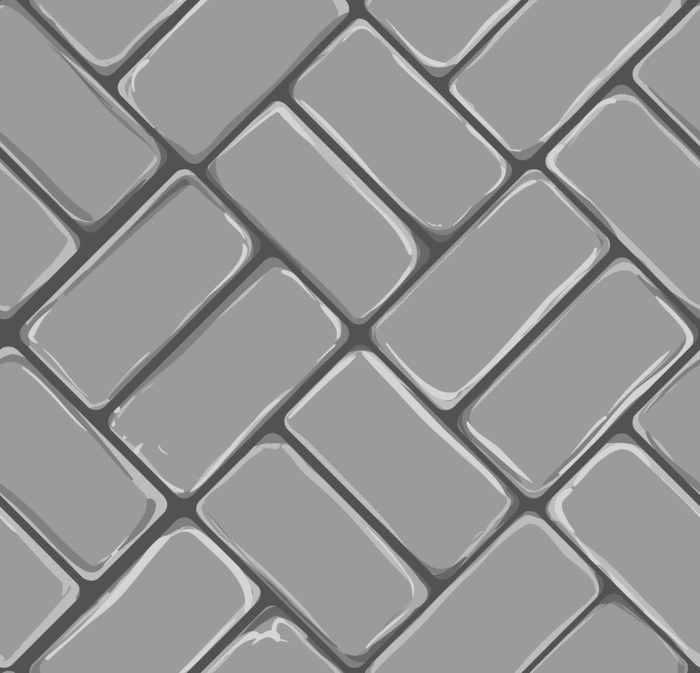 brick paver background pattern with grey color tones vector