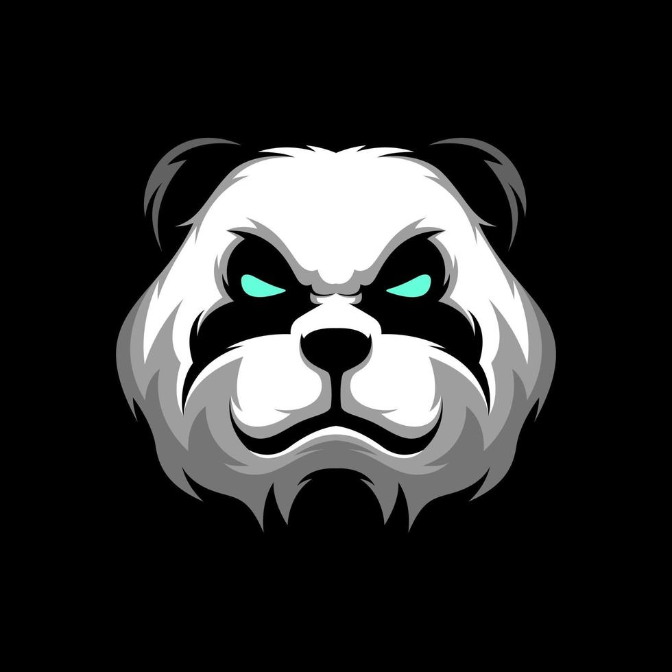 Panda head mascot vector