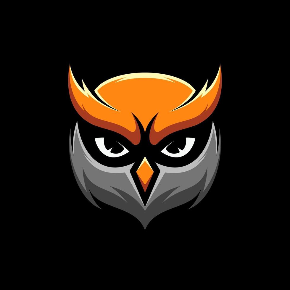 Owl head mascot vector