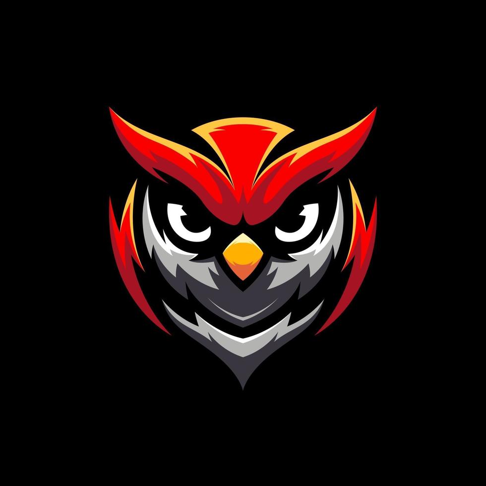 Owl head mascot vector