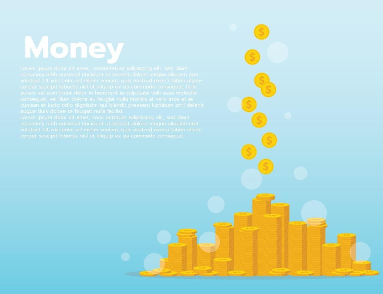 Save money in the piggy business concept, vector gradient style