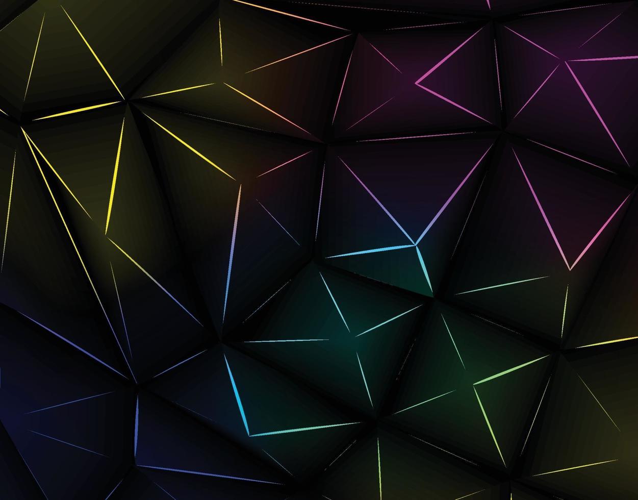 Abstract triangle background with slightly different gradation and black color. vector