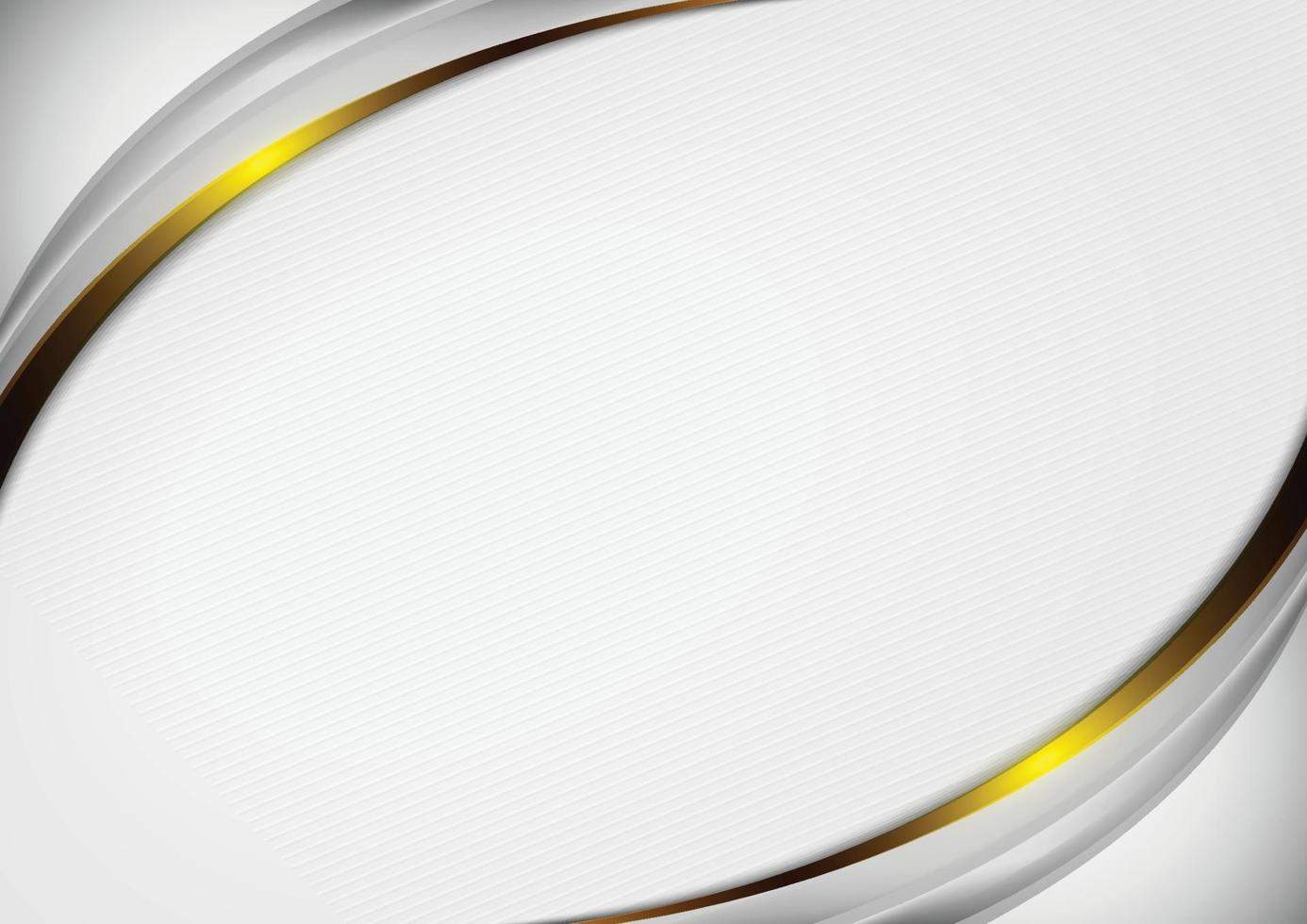 White curve pattern with golden curves, simple yet elegant. vector