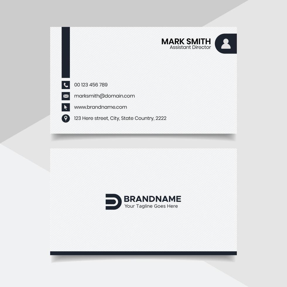 Black and White Business Card Design, Law Firm Legal Style Visiting Card Template vector