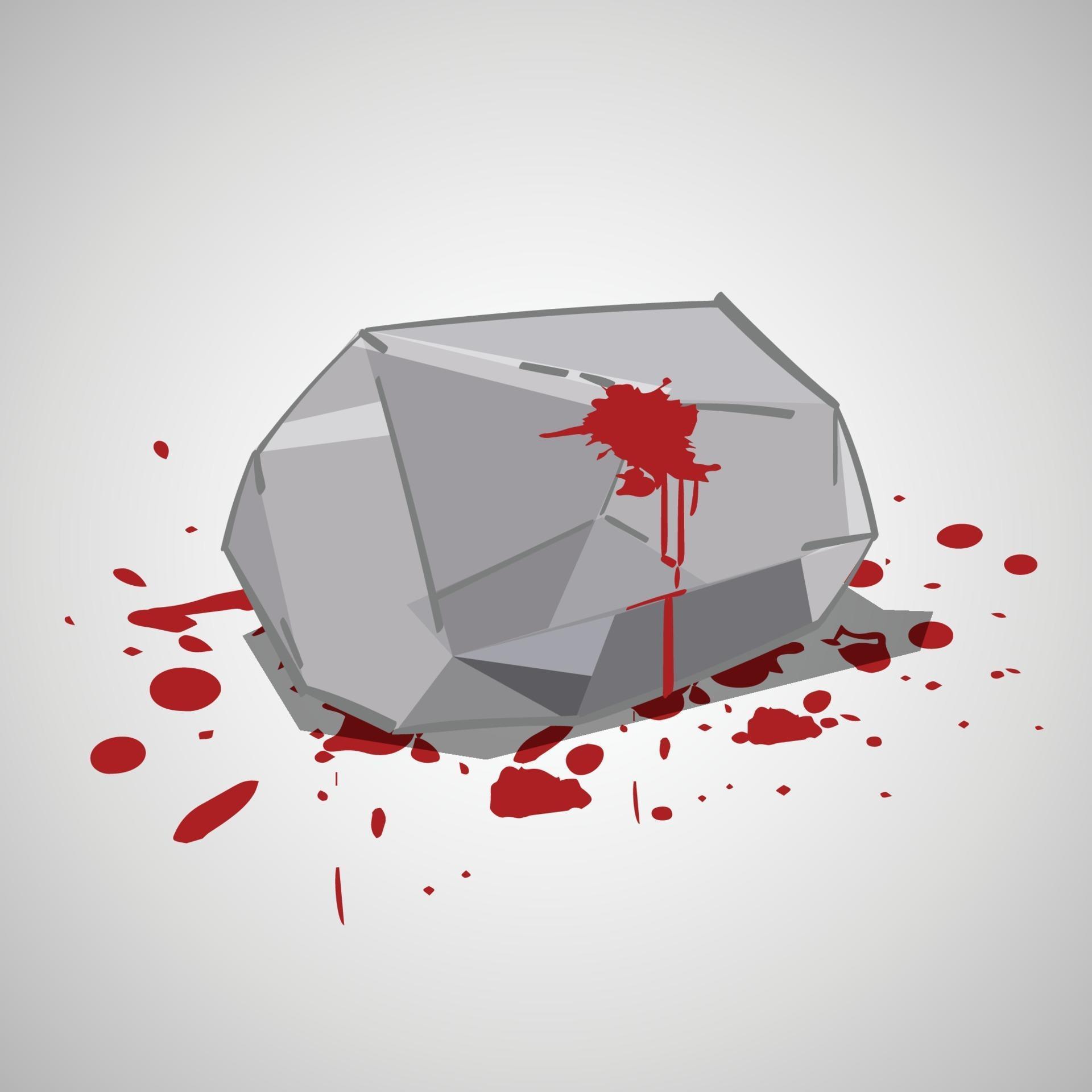 Stone with blood or stoned executed 1937903 Vector Art at Vecteezy