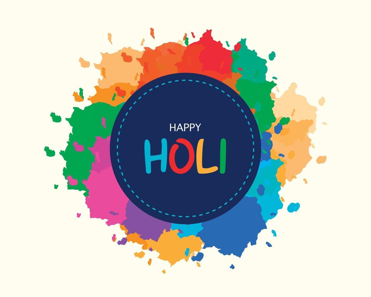 Happy Holi Color Background Vector