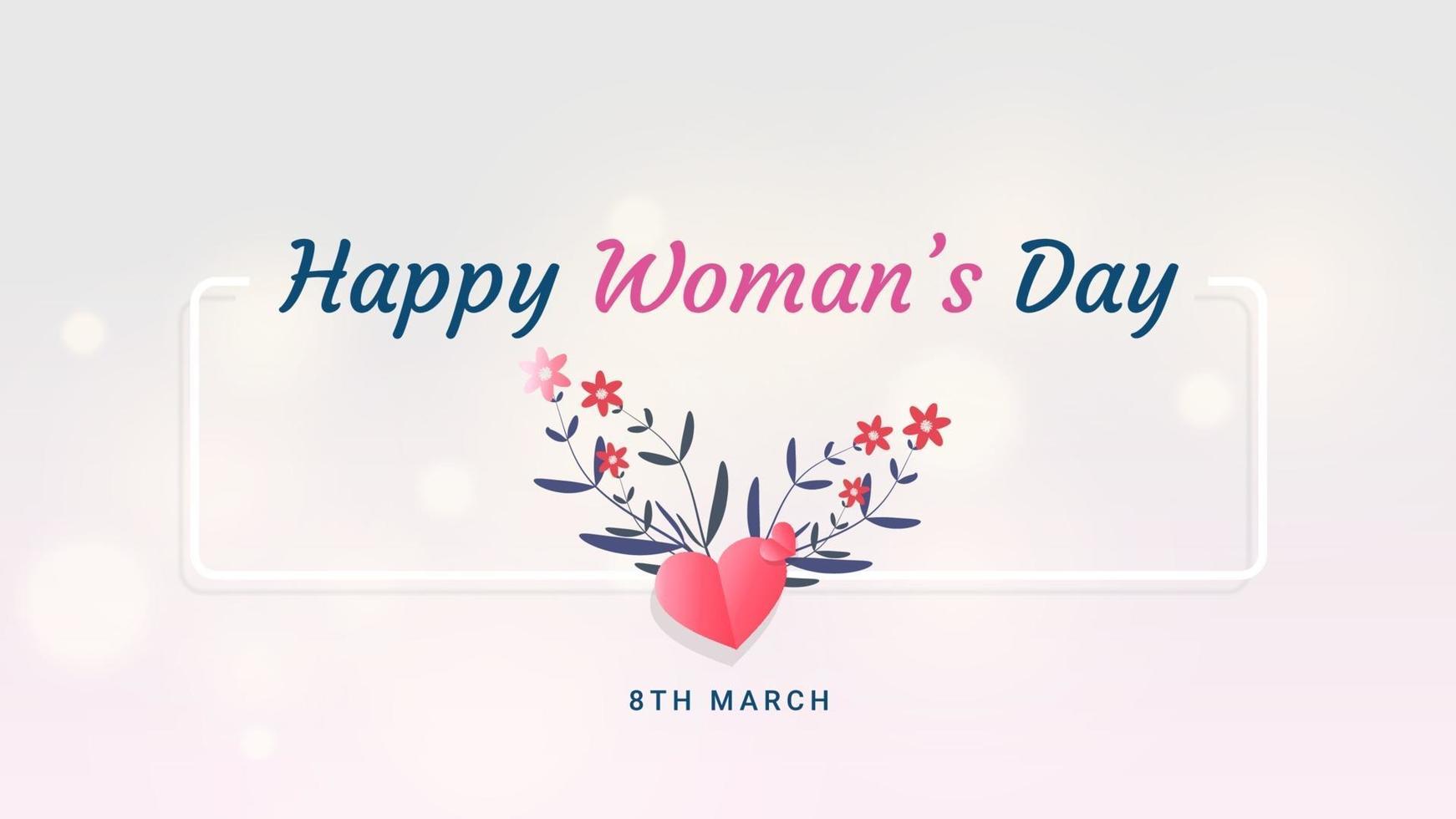 Background template for International Women's Day. Greeting card 8 ...