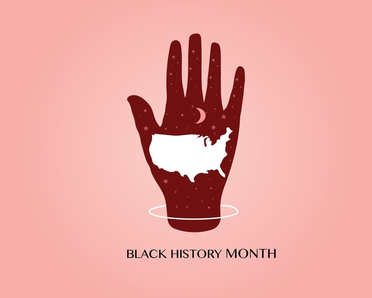 Black History Month Hand Background vector