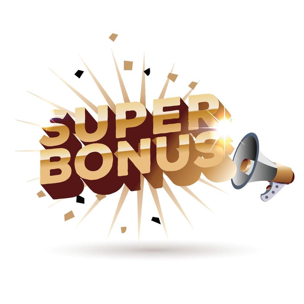 Megaphone with Super bonus text design 1937936 Vector Art at Vecteezy