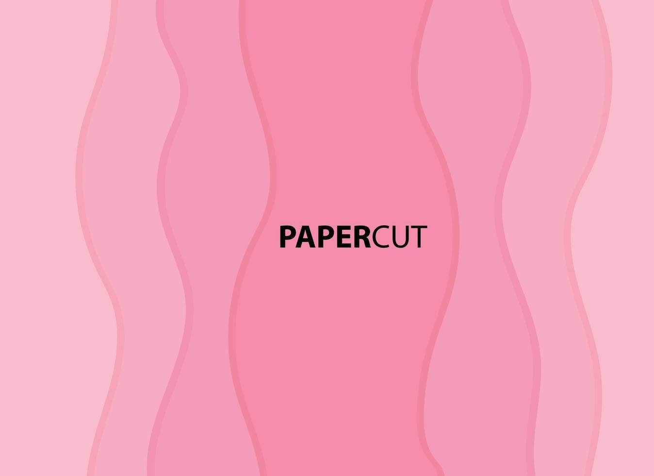Modern Pink Papercut Background Vector