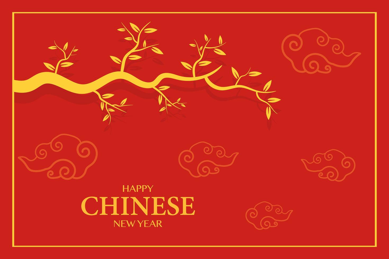 Minimal Chinese New Year Vector Card