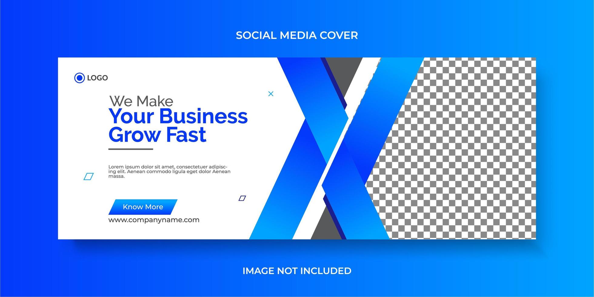 Corporate and business social media banner or cover template with abstract shape design vector