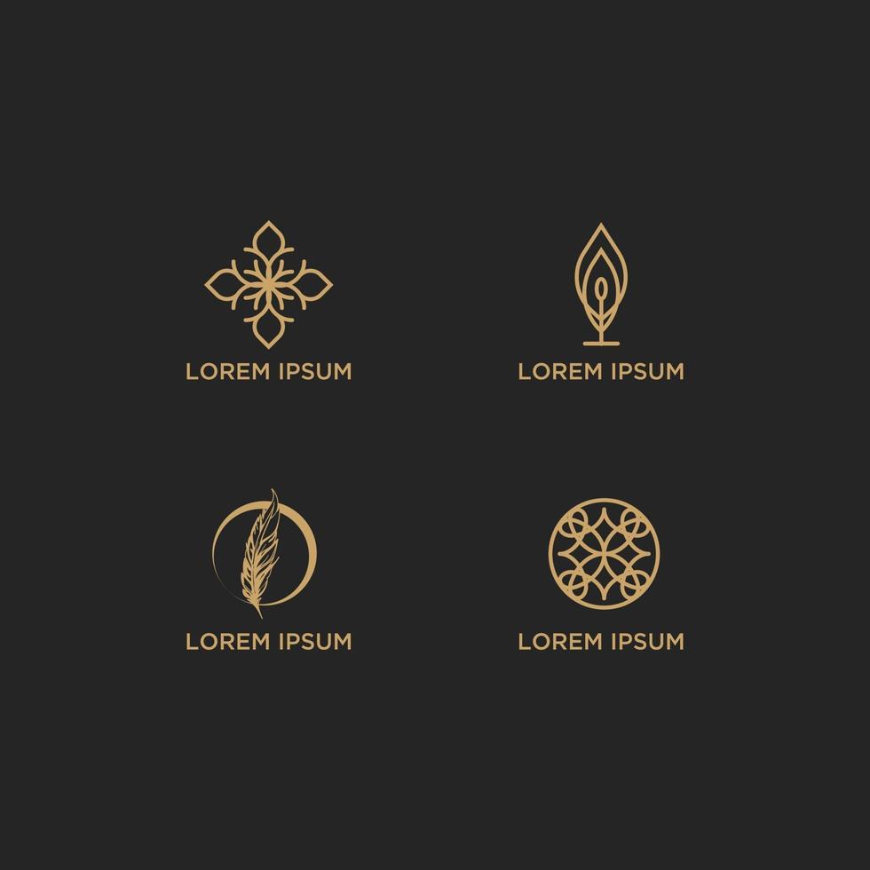 Gold business logo template vector