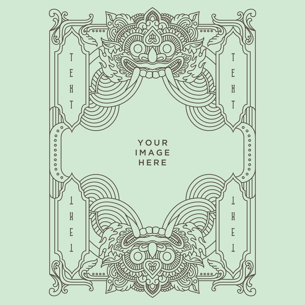 Barong line background vector