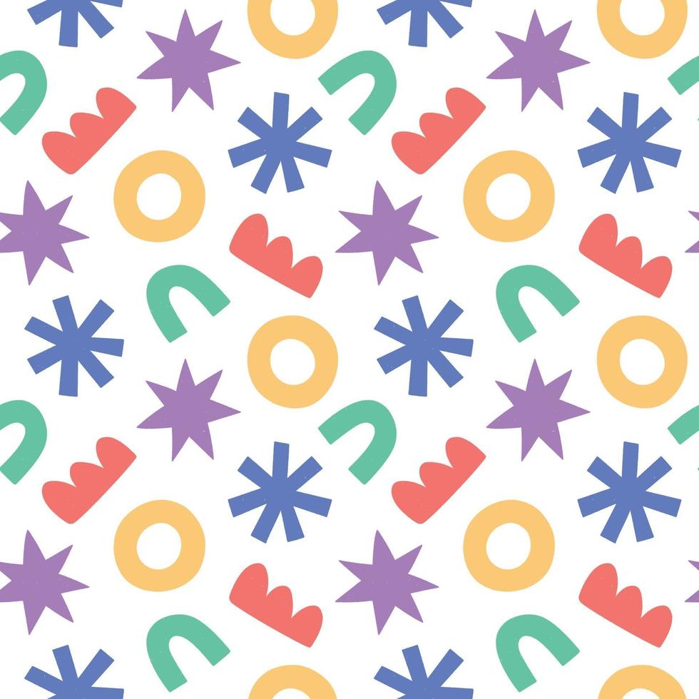 Colorful pattern with abstract shapes vector