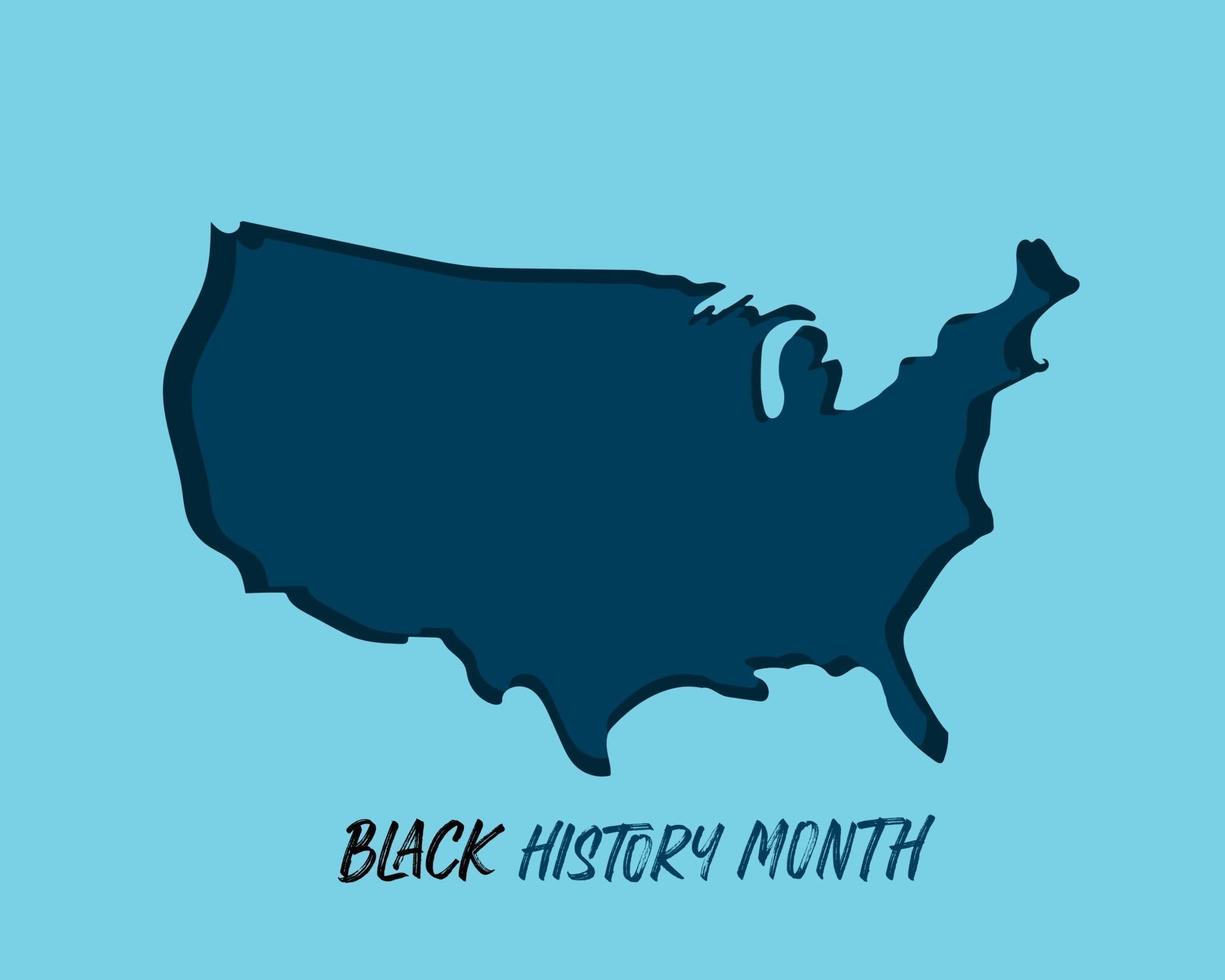 America Black History Month Background vector