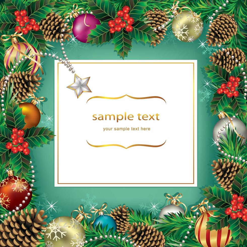 Christmas card decoration templates background. Vector illustration.