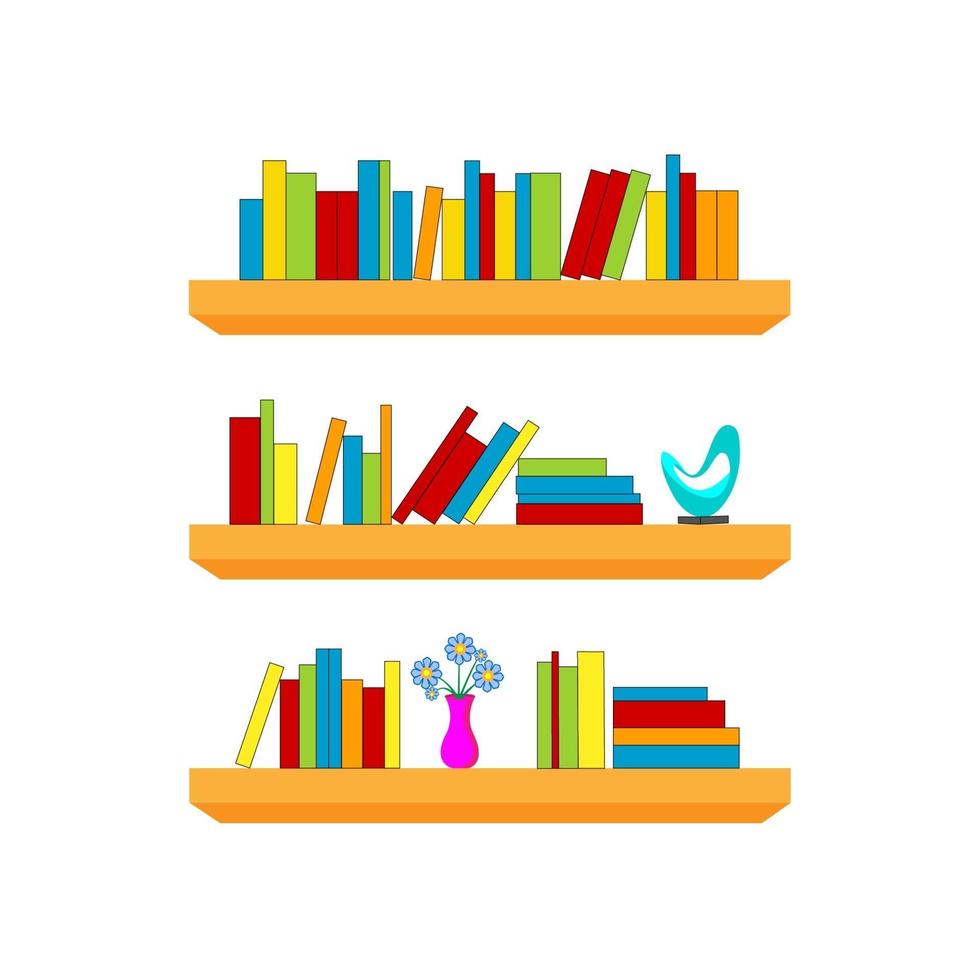 Book shelves vector