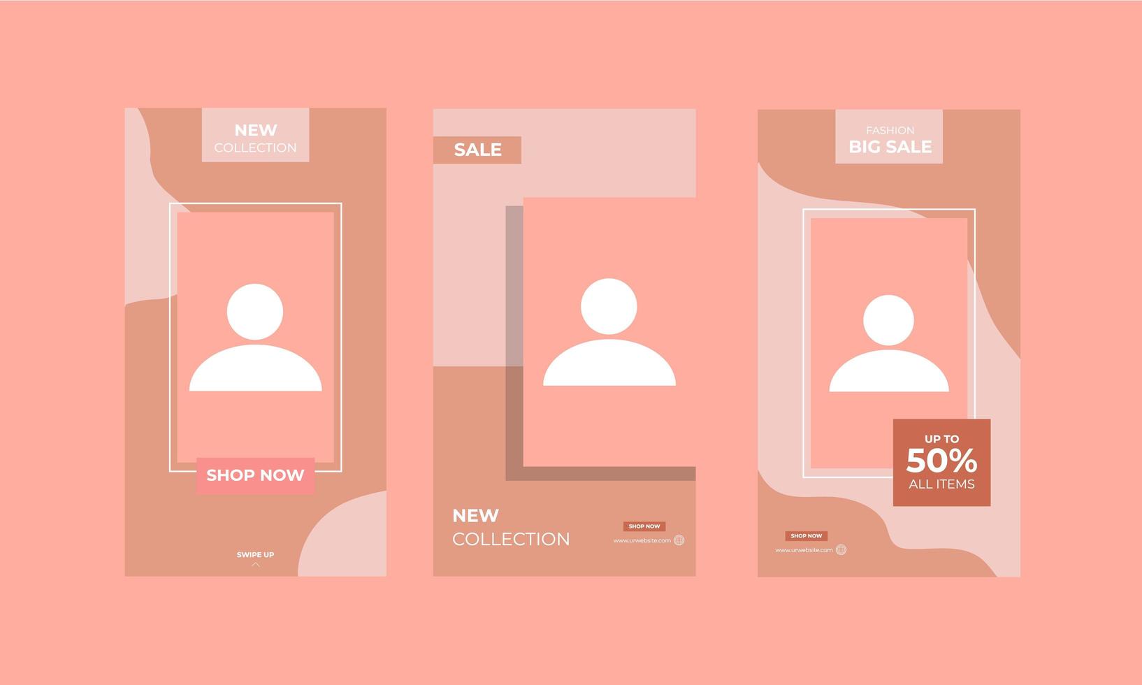 Flat Design Pastel Color Fashion social media template vector