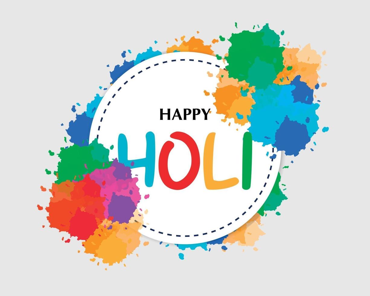 Happy Holi Colorful Background Vector