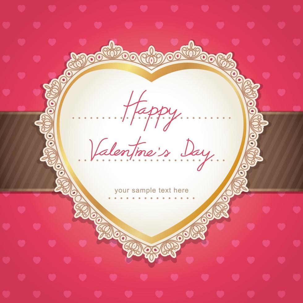 Valentine's day or wedding card design. Vector Illustration.