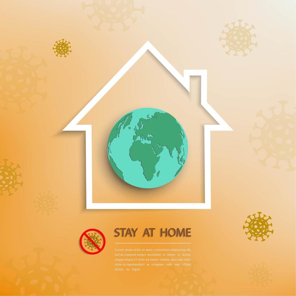 Stay at home work at home vector